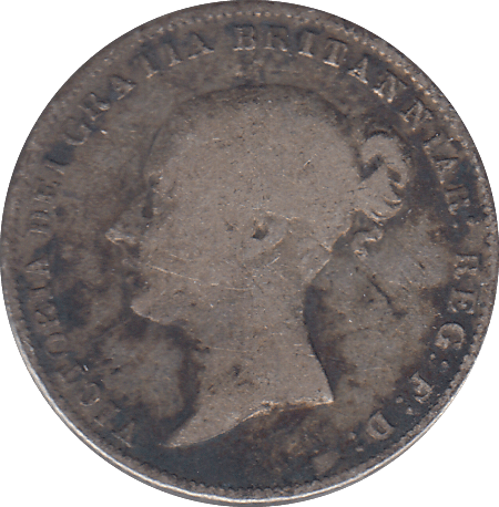 1864 SIXPENCE ( F ) - SIXPENCE - Cambridgeshire Coins