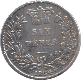 1864 SIXPENCE ( FAIR ) - SIXPENCE - Cambridgeshire Coins