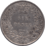1864 SIXPENCE ( FINE ) - SIXPENCE - Cambridgeshire Coins