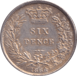 1864 SIXPENCE ( GVF ) - SIXPENCE - Cambridgeshire Coins