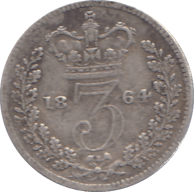 1864 THREEPENCE ( VF ) - THREEPENCE - Cambridgeshire Coins