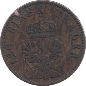 1865 3 PFENNIG PRUSSIA - WORLD COINS - Cambridgeshire Coins