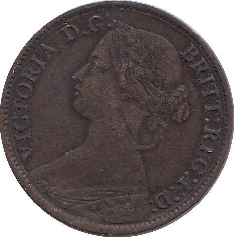 1865 FARTHING ( AUNC ) - FARTHING - Cambridgeshire Coins