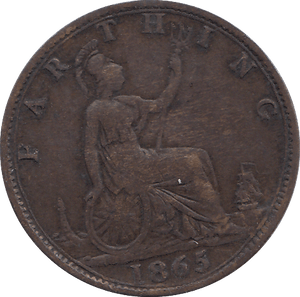 1865 FARTHING ( AUNC ) - FARTHING - Cambridgeshire Coins