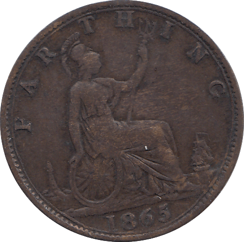 1865 FARTHING ( AUNC ) - FARTHING - Cambridgeshire Coins