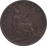 1865 FARTHING ( AUNC ) - FARTHING - Cambridgeshire Coins