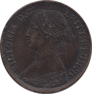 1865 FARTHING ( EF ) - FARTHING - Cambridgeshire Coins