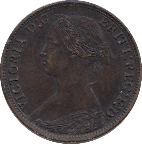 1865 FARTHING ( EF ) - FARTHING - Cambridgeshire Coins