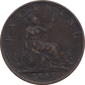 1865 FARTHING ( EF ) - FARTHING - Cambridgeshire Coins