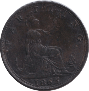 1865 FARTHING ( EF ) - FARTHING - Cambridgeshire Coins