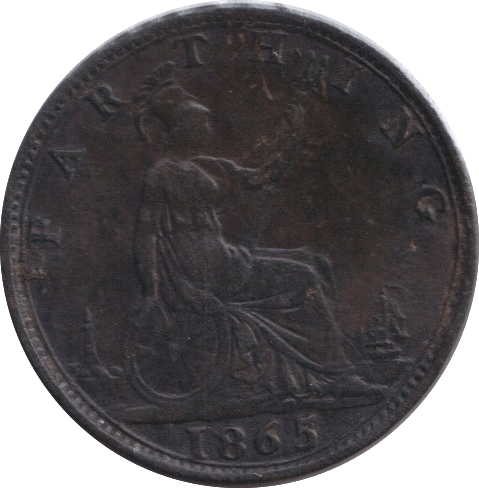 1865 FARTHING ( EF ) - FARTHING - Cambridgeshire Coins