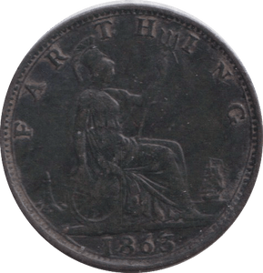 1865 FARTHING ( EF ) - FARTHING - Cambridgeshire Coins