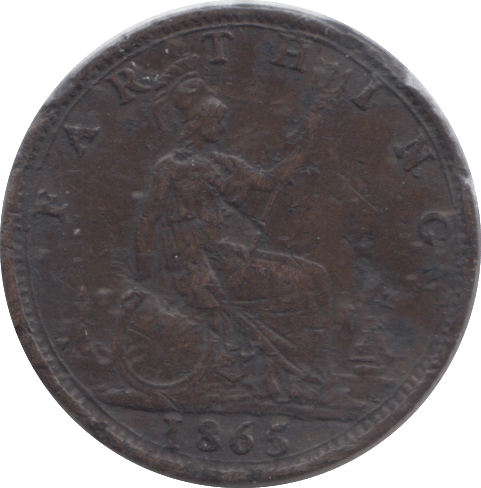 1865 FARTHING ( GF ) - FARTHING - Cambridgeshire Coins