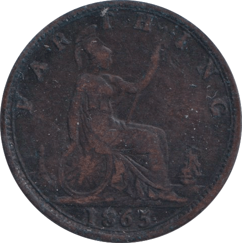 1865 FARTHING ( VF ) - FARTHING - Cambridgeshire Coins