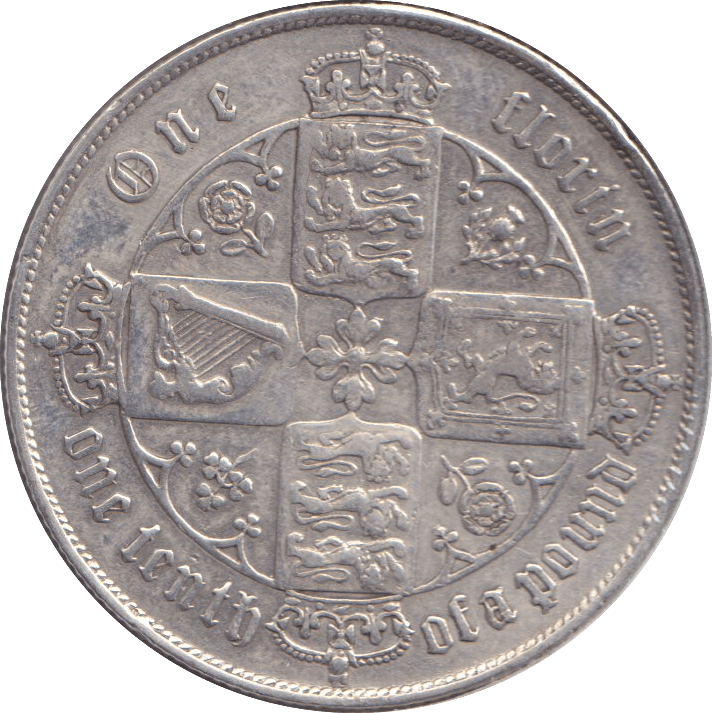 1865 FLORIN ( EF ) - FLORIN - Cambridgeshire Coins