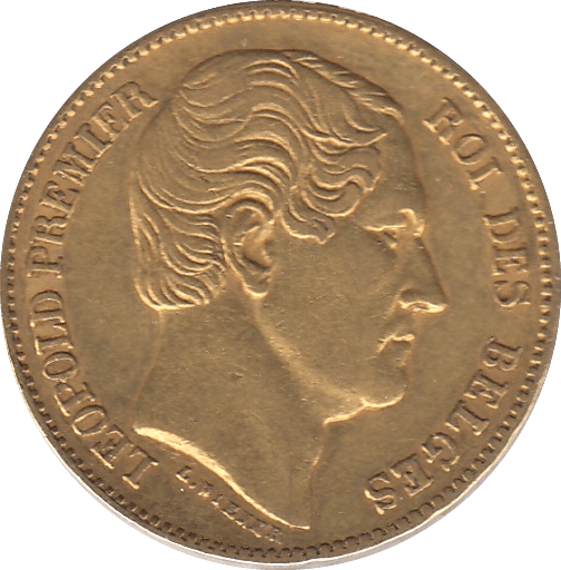 1865 GOLD 20 FRANCS BELGIUM - GOLD WORLD COINS - Cambridgeshire Coins