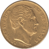 1865 GOLD 20 FRANCS BELGIUM - Gold World Coins - Cambridgeshire Coins