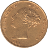 1865 GOLD HALF SOVEREIGN ( EF ) DIE 10 - Half Sovereign - Cambridgeshire Coins