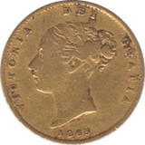 1865 GOLD HALF SOVEREIGN ( GF ) - HALF SOVEREIGN - Cambridgeshire Coins