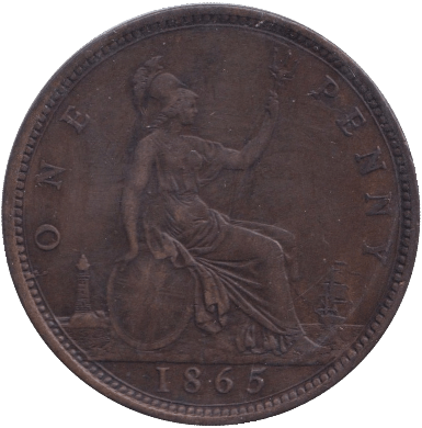 1865 PENNY ( VF ) - PENNY - Cambridgeshire Coins