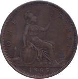 1865 PENNY ( VF ) - PENNY - Cambridgeshire Coins