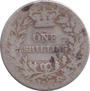 1865 SHILLING ( FAIR ) - SHILLING - Cambridgeshire Coins