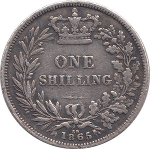 1865 SHILLING ( FINE ) DIE 89 - SHILLING - Cambridgeshire Coins