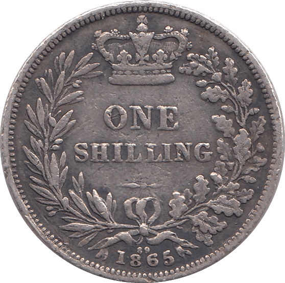 1865 SHILLING ( FINE ) DIE 89 - SHILLING - Cambridgeshire Coins