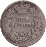 1865 SHILLING ( NF ) - SHILLING - Cambridgeshire Coins
