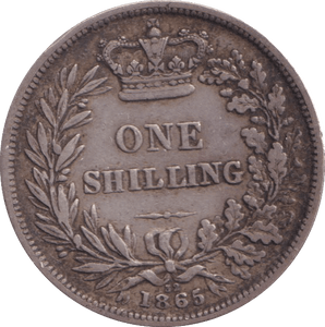 1865 SHILLING ( VF ) DIE 32 - SHILLING - Cambridgeshire Coins