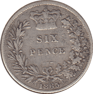 1865 SIXPENCE ( FINE ) - SIXPENCE - Cambridgeshire Coins