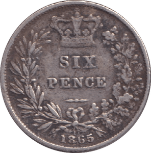 1865 SIXPENCE ( GF ) - SIXPENCE - Cambridgeshire Coins