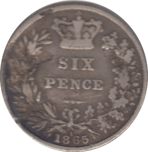 1865 SIXPENCE ( NF ) - SIXPENCE - Cambridgeshire Coins