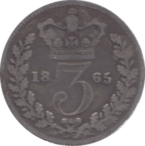 1865 THREEPENCE ( FINE ) - THREEPENCE - Cambridgeshire Coins