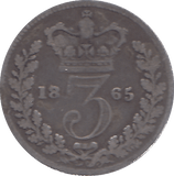 1865 THREEPENCE ( FINE ) - THREEPENCE - Cambridgeshire Coins
