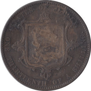 1866 1/13 SHILLING JERSEY - SILVER WORLD COINS - Cambridgeshire Coins