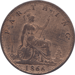 1866 FARTHING ( AUNC ) - FARTHING - Cambridgeshire Coins