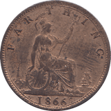 1866 FARTHING ( AUNC ) - FARTHING - Cambridgeshire Coins