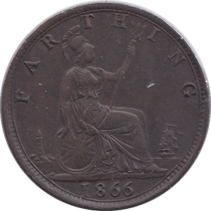 1866 FARTHING ( EF ) - Farthing - Cambridgeshire Coins