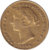 1866 GOLD AUSTRALIAN SOVEREIGN ( GVF ) - SOVEREIGN - Cambridgeshire Coins