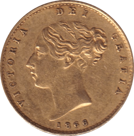 1866 GOLD HALF SOVEREIGN ( EF ) - HALF SOVEREIGN - Cambridgeshire Coins