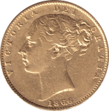 1866 GOLD SOVEREIGN ( GVF ) DIE 55 - SOVEREIGN - Cambridgeshire Coins