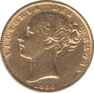 1866 GOLD SOVEREIGN ( GVF ) DIE 58 - SOVEREIGN - Cambridgeshire Coins