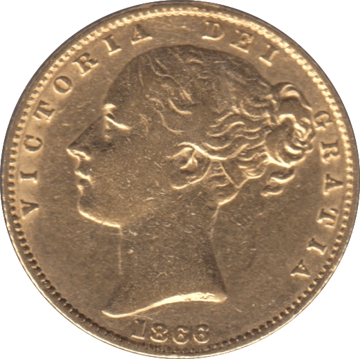 1866 GOLD SOVEREIGN ( GVF ) DIE 58 - SOVEREIGN - Cambridgeshire Coins