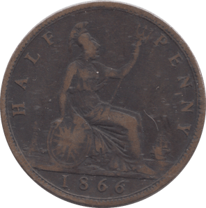 1866 HALFPENNY ( FINE ) - HALFPENNY - Cambridgeshire Coins