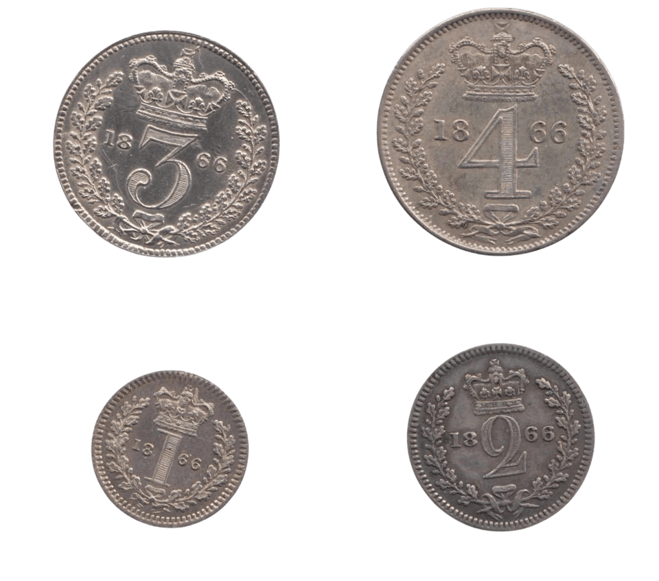 1866 MAUNDY SET VICTORIA - Maundy Set - Cambridgeshire Coins