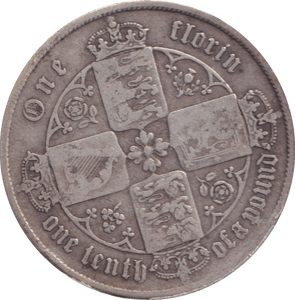 1866 ONE FLORIN ( FINE ) - FLORIN - Cambridgeshire Coins