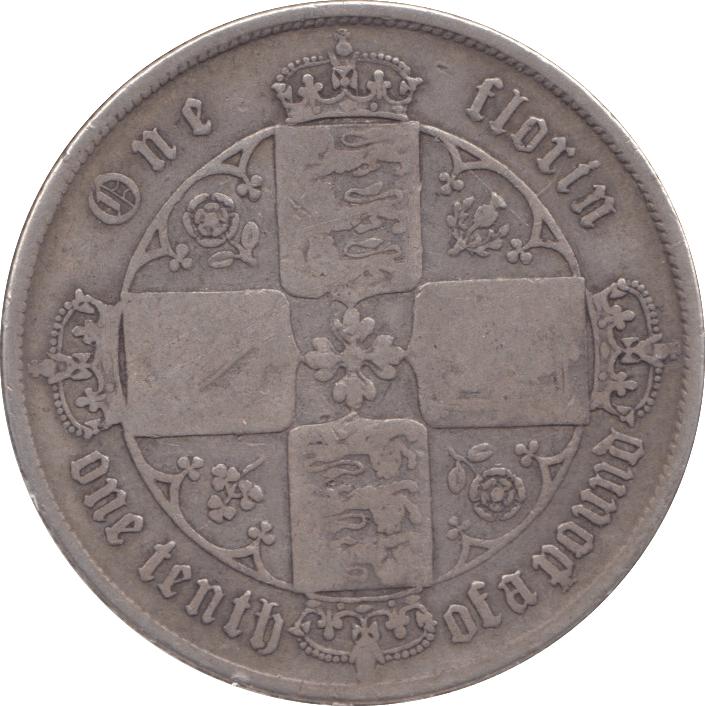 1866 ONE FLORIN ( FINE ) - FLORIN - Cambridgeshire Coins