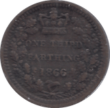 1866 ONE THIRD FARTHING ( GF ) - ONE THIRD FARTHING - Cambridgeshire Coins