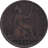 1866 PENNY ( FINE ) - PENNY - Cambridgeshire Coins